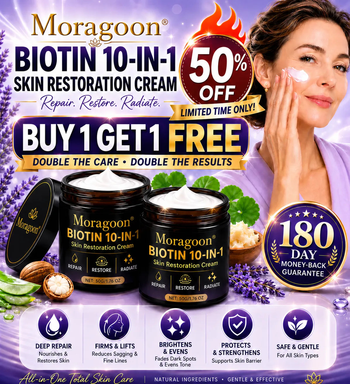 Moragoon® Biotin 10-in-1 Skin Restoration Cream